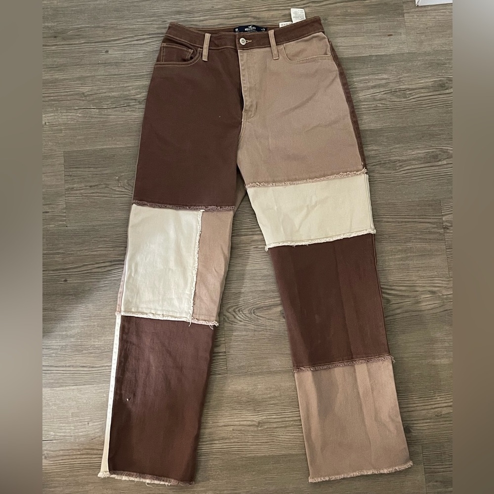 Hollister patch work dad jeans